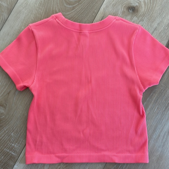 JoyLab Coral Ribbed Crop Work Out Top in Women's Size Medium athletic - Picture 4 of 4